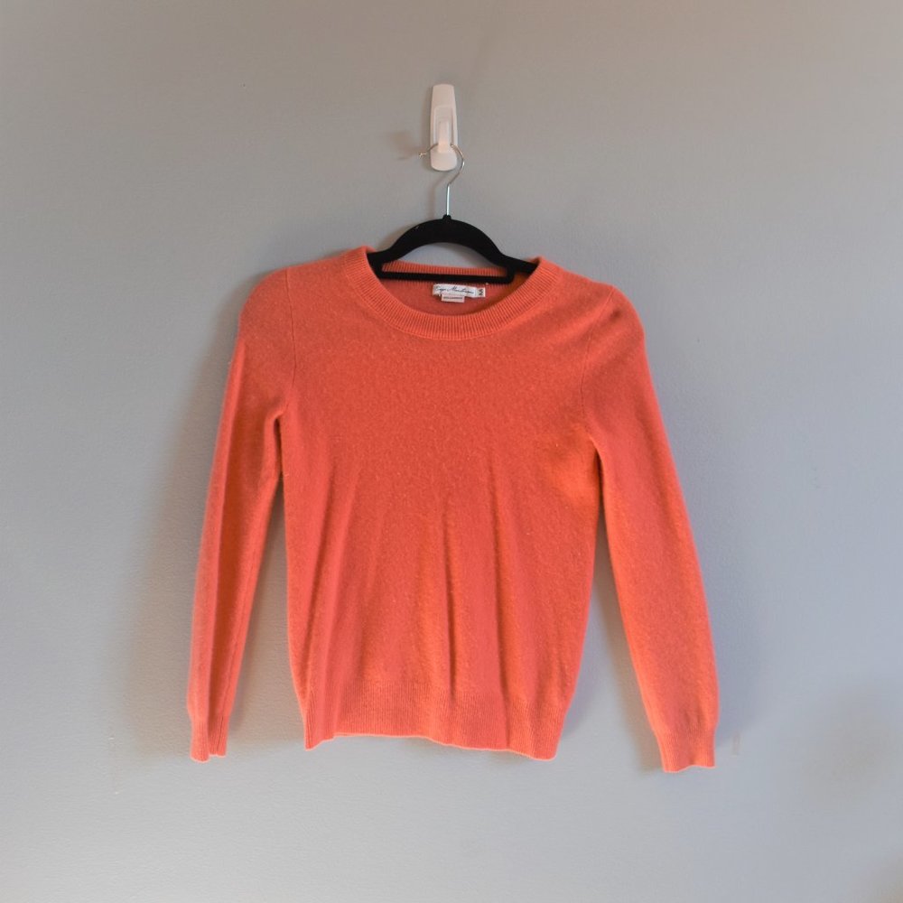 Enzo Mantovani Peach Cashmere Crewneck Sweater
